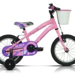 Bicicleta Infantil MEGAMO 14" KID con Cesta, color Rosa. ÚLTIMA UNIDAD