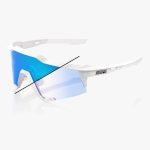 Gafas 100% SPEEDCRAFT Bastille Pearl White Glitter - Lente: Blue Mirror Photochromic
